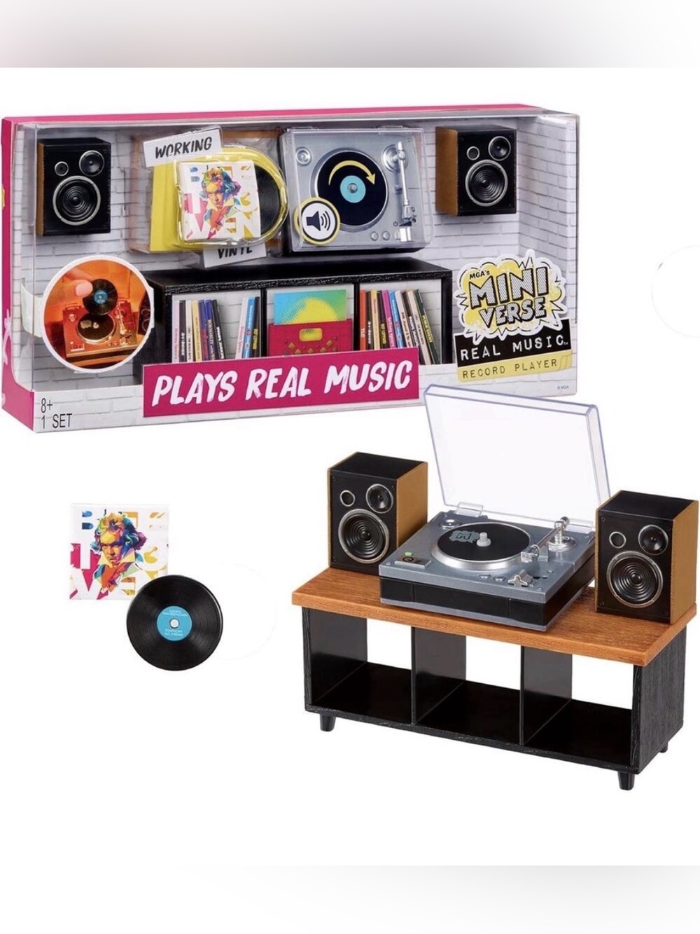 MGA's Miniverse Real Music Mini Record Player New!